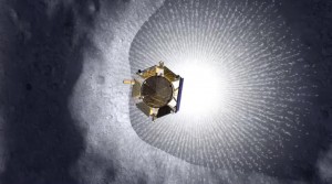 LCROSS Shepherding spacecraft observing the plume from the LCROSS "Centaur" impact