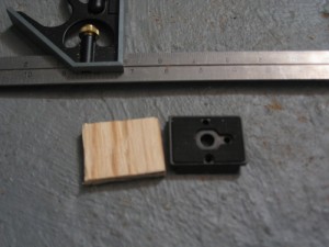 Cut it to the same dimensions as the quick-release plate.