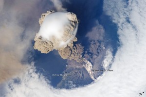 Sarychev Peak Eruption as seen from ISS